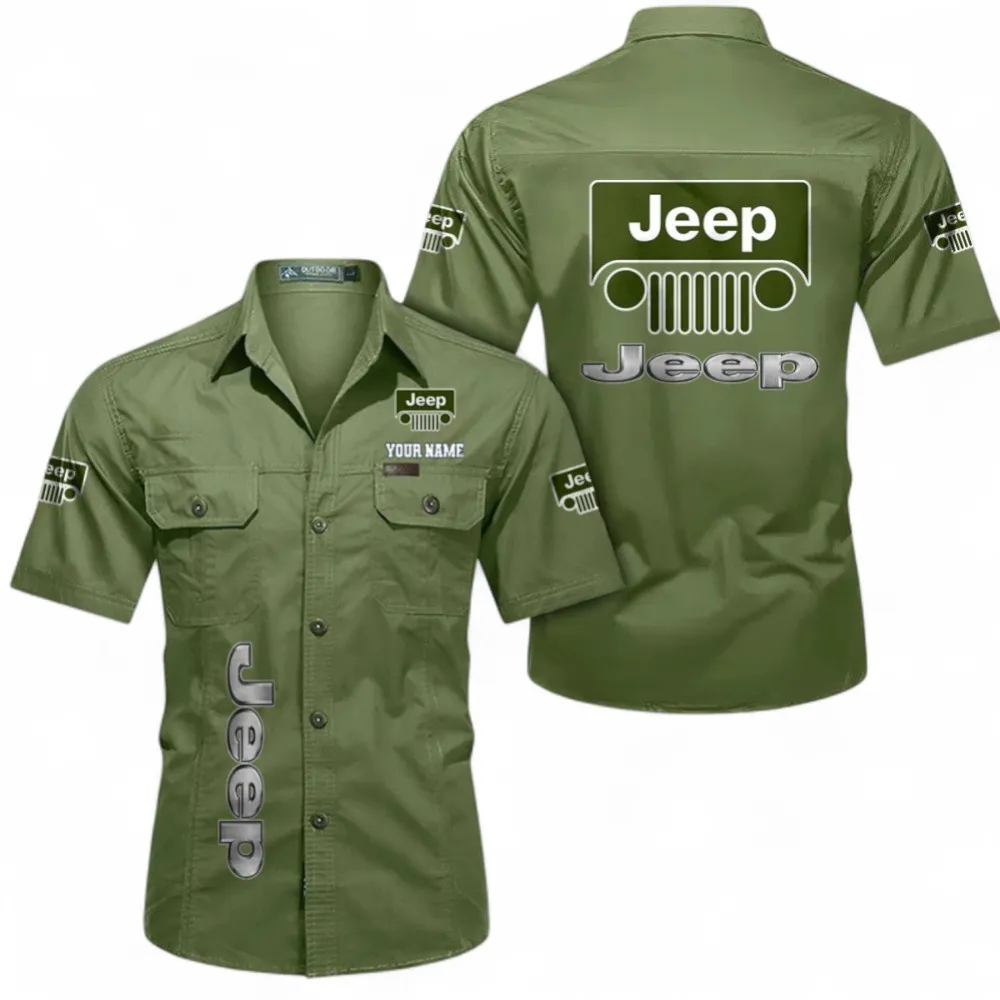 4x4 Vehicle Maker Men's Everyday Short Sleeve Shirt, Custom Name CAR392 - Fruit Green