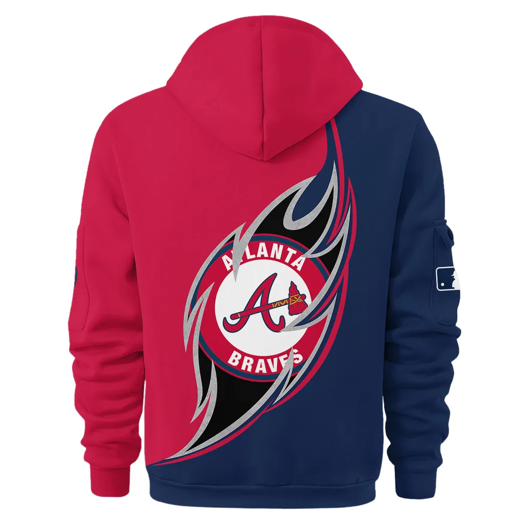 Spirit of Tradition Hoodie Half Zip 3D Print, Active Supporter Half-Zip Hoodie PTHDF000MLB091625AB - Image 2