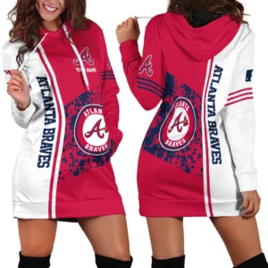 Eternal Fan Fire Hoodie Dress, Casual Women's Hoodie Dress For Baseball Fans PTHDD000MLB092025AB