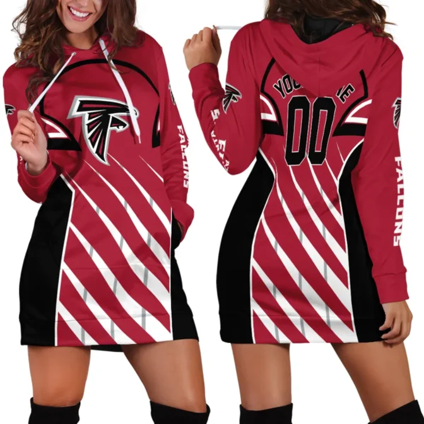Football Sky Crew Hoodie Dress Women, Ultra-Soft Women's Hoodie Dress PTHDDAF00