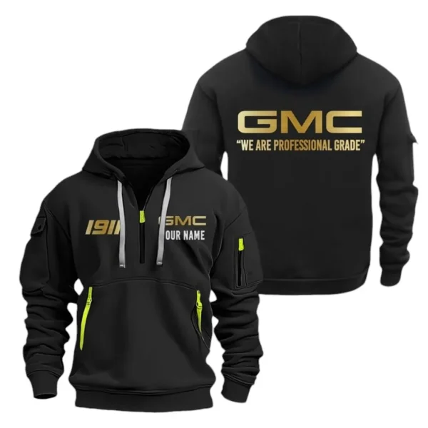 Hoodie Half Zipper Exclusive Logo Gift For American Truck Enthusiasts CAR019 - Image 2