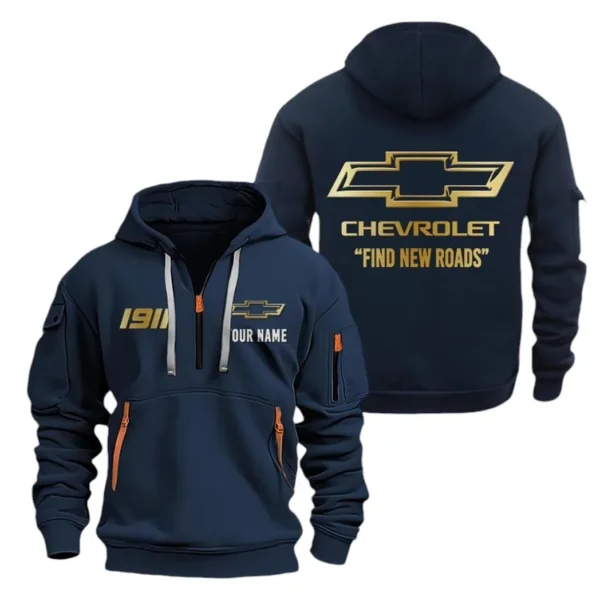 Popular US Car Hoodie Half Zipper, Exclusive Logo Hoodie For Popular US Car Enthusiasts CAR019