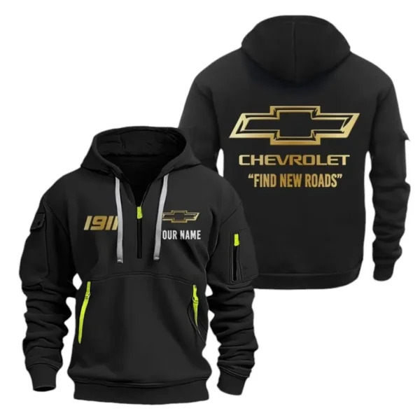 Popular US Car Hoodie Half Zipper, Exclusive Logo Hoodie For Popular US Car Enthusiasts CAR019 - Image 2