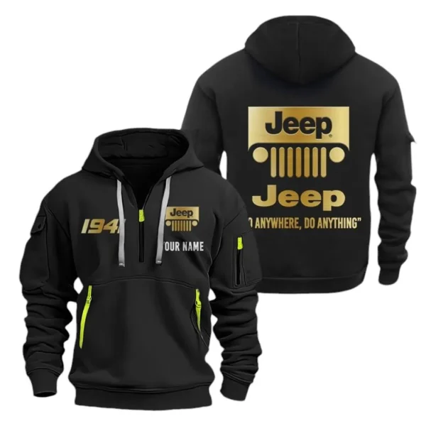 Off-Road SUV Hoodie Half Zipper, Exclusive Logo Hoodie For Off-Road SUV Enthusiasts CAR019 - Image 2