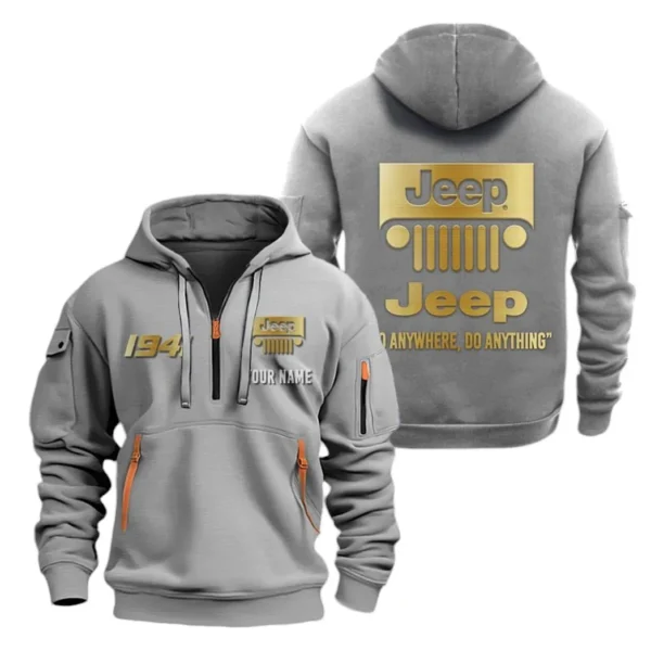 Off-Road SUV Hoodie Half Zipper, Exclusive Logo Hoodie For Off-Road SUV Enthusiasts CAR019 - Image 3