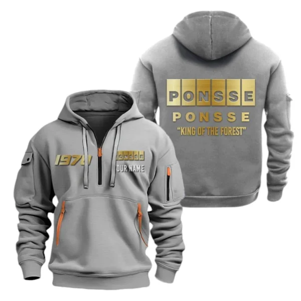 Logging Vehicle Hoodie Half Zipper, Exclusive Logo Hoodie For Logging Vehicle Enthusiasts CAR019 - Image 3