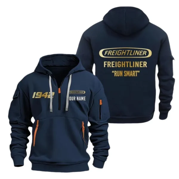 Heavy-Duty Big Rig Hoodie Half Zipper, Exclusive Logo Hoodie For Heavy-Duty Big Rig Enthusiasts CAR019