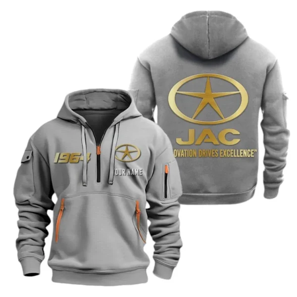 Long Distance Freightliner Hoodie Half Zipper, All Over Print Hoodie Gift For Long Distance Freightliner Enthusiasts CAR019 - Image 3
