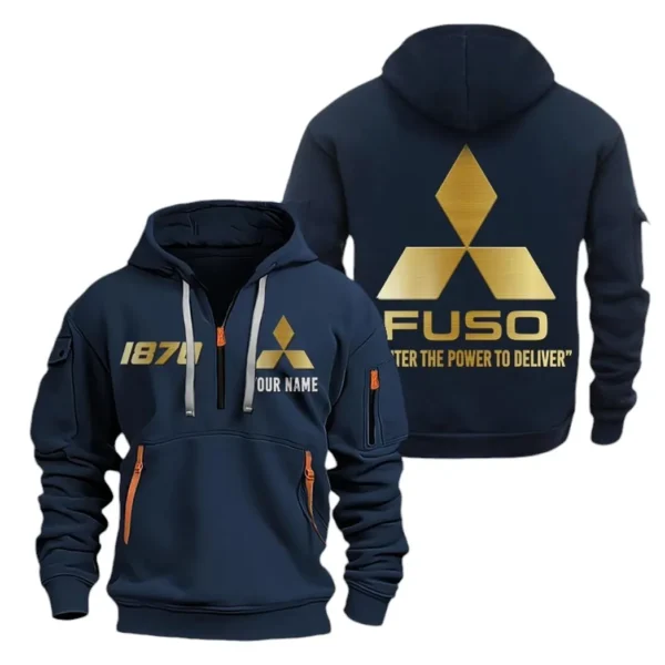 Hoodie Half Zipper Exclusive Logo Gift For City Cargo Truck Enthusiasts CAR019