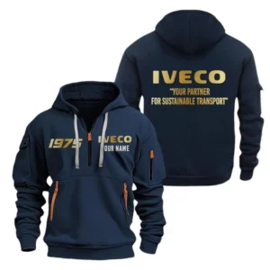 Euro Cargo Rig Hoodie Half Zipper, Exclusive Logo Hoodie For Euro Cargo Rig Enthusiasts CAR019
