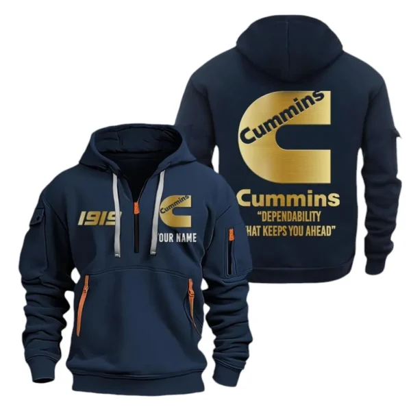 Diesel Power Engine Hoodie Half Zipper, Exclusive Logo Hoodie For Diesel Power Engine Enthusiasts CAR019