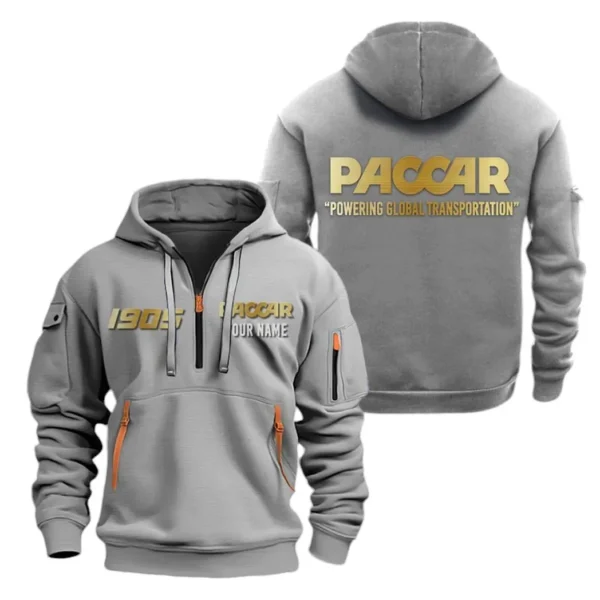 Hoodie Half Zipper Exclusive Logo Gift For Big Rig Hauler Enthusiasts CAR019 - Image 3