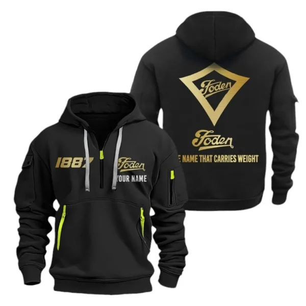 Hoodie Half Zipper Exclusive Logo Gift For Heavy Duty Truck Enthusiasts CAR019 - Image 2