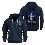 Pony Car Hoodie Half Zipper, All Over Print Hoodie Gift For Pony Car Enthusiasts CAR021