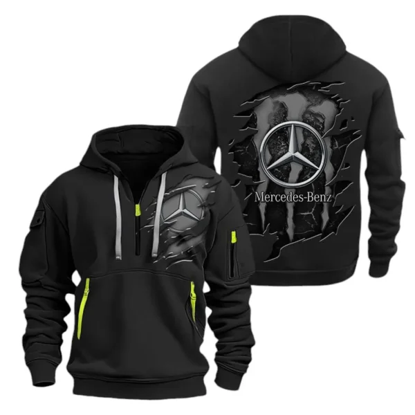 Hoodie Half Zipper Exclusive Logo Gift For Luxury Ride Enthusiasts CAR021 - Image 2