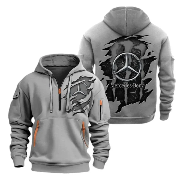 Hoodie Half Zipper Exclusive Logo Gift For Luxury Ride Enthusiasts CAR021 - Image 3