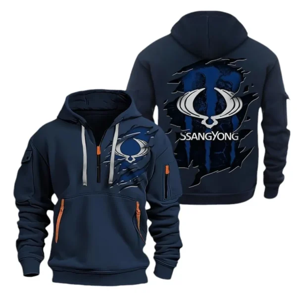 Utility Vehicle Hoodie Half Zipper, All Over Print Hoodie Gift For Utility Vehicle Enthusiasts CAR021