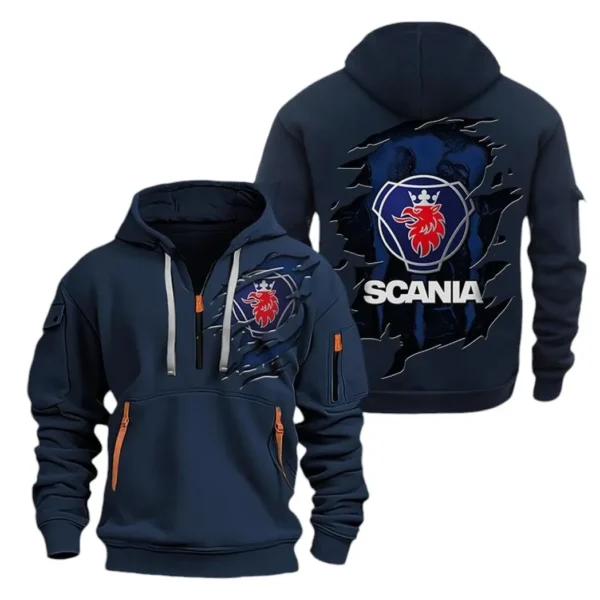 Hoodie Half Zipper Exclusive Logo Gift For Heavy Hauler Enthusiasts CAR021