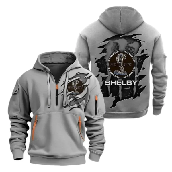 Sport Utility Vehicle Hoodie Half Zipper, Exclusive Logo Hoodie For Sport Utility Vehicle Enthusiasts CAR021 - Image 3