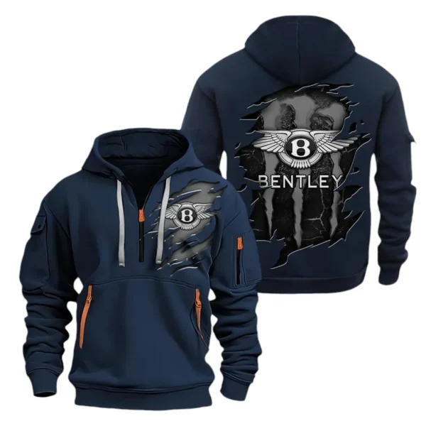 British Luxury Hoodie Half Zipper, Exclusive Logo Hoodie For British Luxury Enthusiasts CAR021