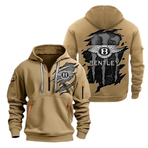British Luxury Hoodie Half Zipper, Exclusive Logo Hoodie For British Luxury Enthusiasts CAR021 - Image 4