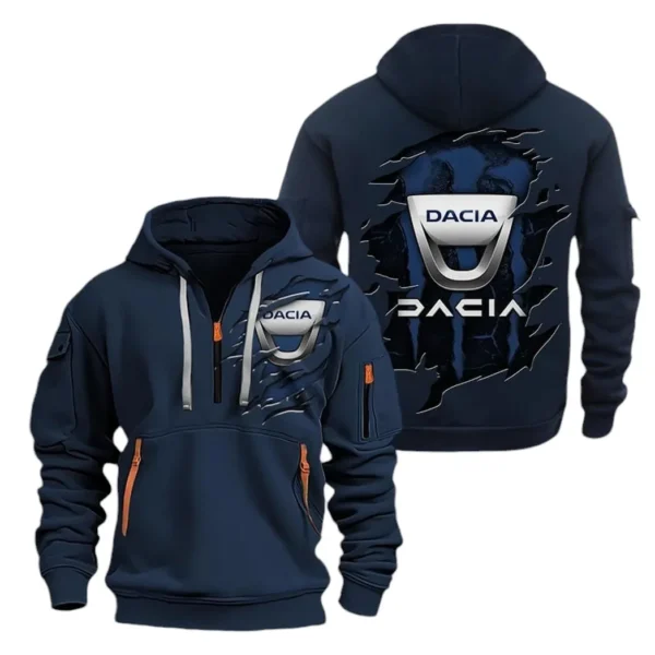 Hoodie Half Zipper Exclusive Logo Gift For Eastern European Car Enthusiasts CAR021