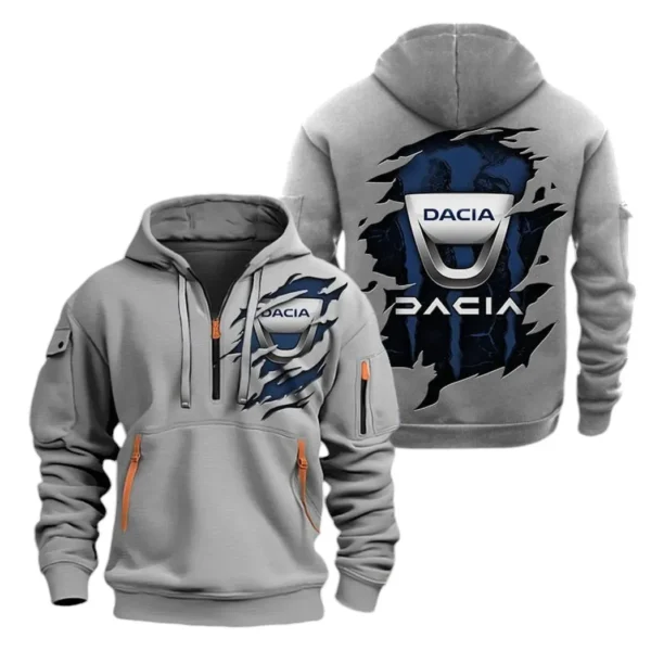 Hoodie Half Zipper Exclusive Logo Gift For Eastern European Car Enthusiasts CAR021 - Image 3