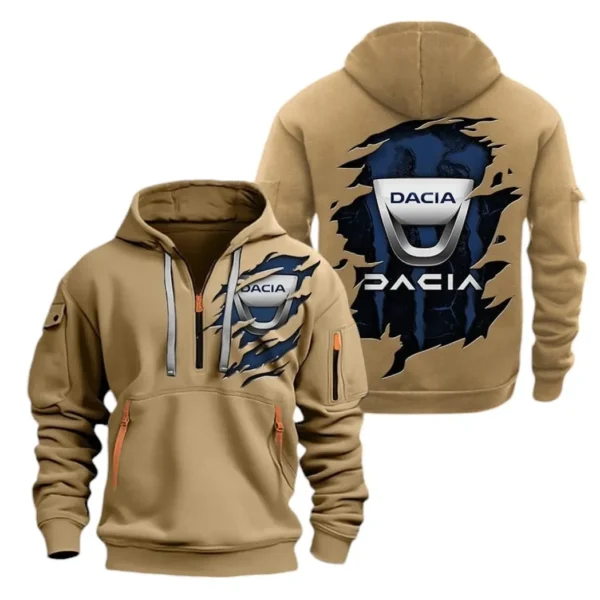 Hoodie Half Zipper Exclusive Logo Gift For Eastern European Car Enthusiasts CAR021 - Image 4