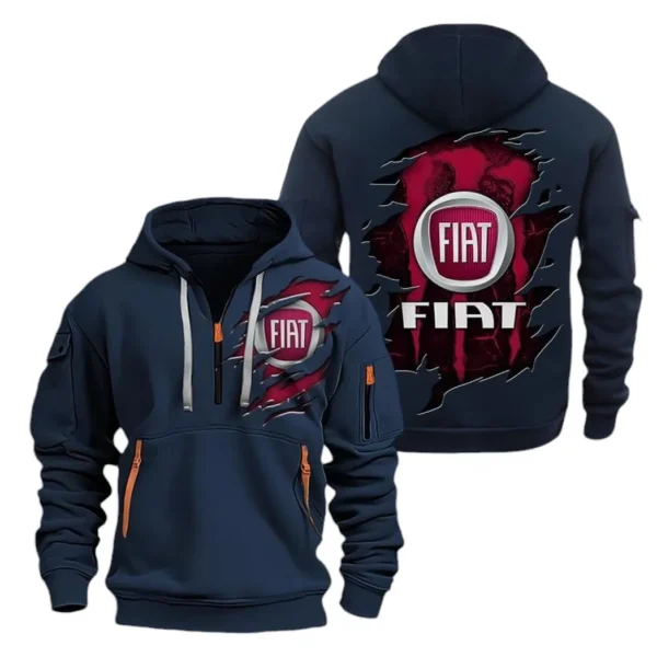 Hoodie Half Zipper Exclusive Logo Gift For Italian Compact Car Enthusiasts CAR021