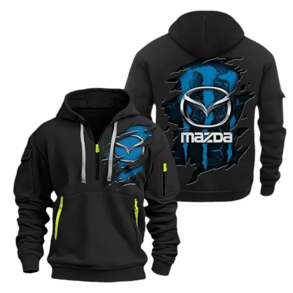 Rotary Legend Hoodie Half Zipper, Exclusive Logo Hoodie For Rotary Legend Enthusiasts CAR021 - Image 2