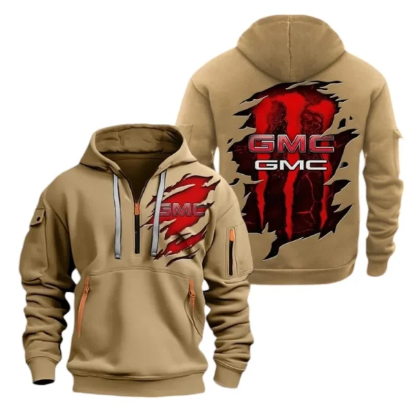 Hoodie Half Zipper Exclusive Logo Gift For American Truck Enthusiasts CAR021 - Image 4