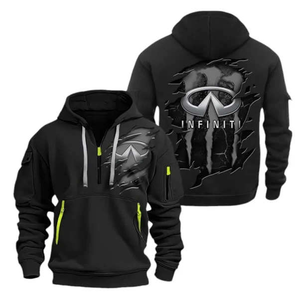 Luxury SUV Hoodie Half Zipper, All Over Print Hoodie Gift For Luxury SUV Enthusiasts CAR021 - Image 2