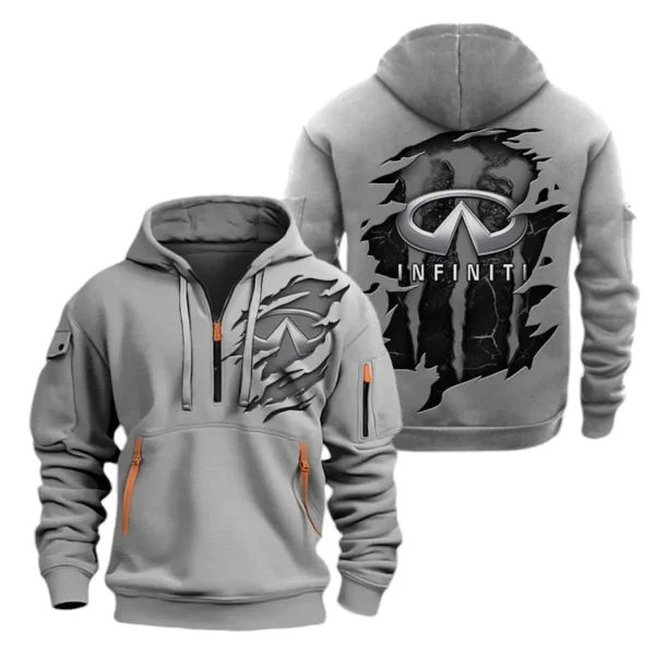 Luxury SUV Hoodie Half Zipper, All Over Print Hoodie Gift For Luxury SUV Enthusiasts CAR021 - Image 3