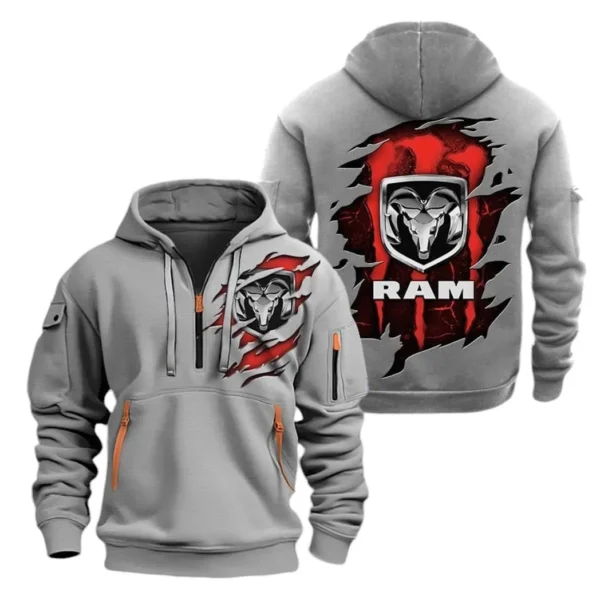 Full-Size Pickup Hoodie Half Zipper, Exclusive Logo Hoodie For Full-Size Pickup Enthusiasts CAR021 - Image 3