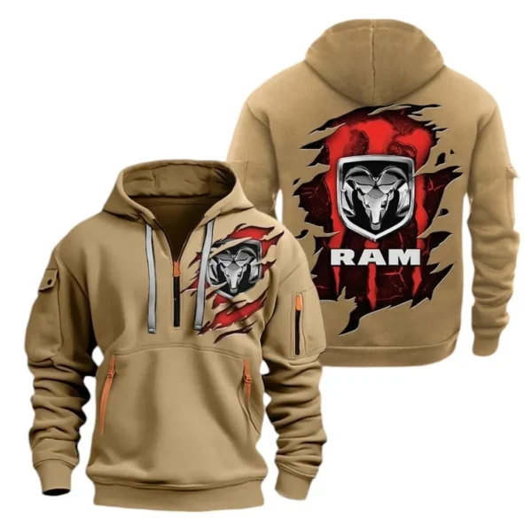 Full-Size Pickup Hoodie Half Zipper, Exclusive Logo Hoodie For Full-Size Pickup Enthusiasts CAR021 - Image 4