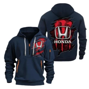 Touring Bike Hoodie Half Zipper, Exclusive Logo Hoodie For Touring Bike Enthusiasts CAR021