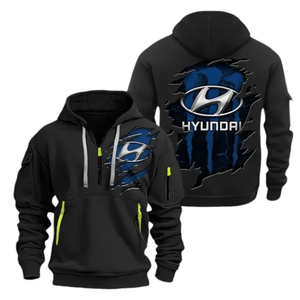 Hoodie Half Zipper Exclusive Logo Gift For Sedan Enthusiasts CAR021 - Image 2