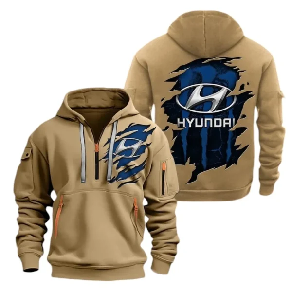 Hoodie Half Zipper Exclusive Logo Gift For Sedan Enthusiasts CAR021 - Image 4