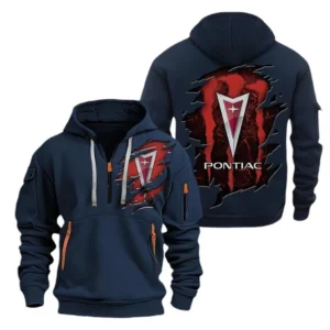 Classic American Car Hoodie Half Zipper, Exclusive Logo Hoodie For Classic American Car Enthusiasts CAR021