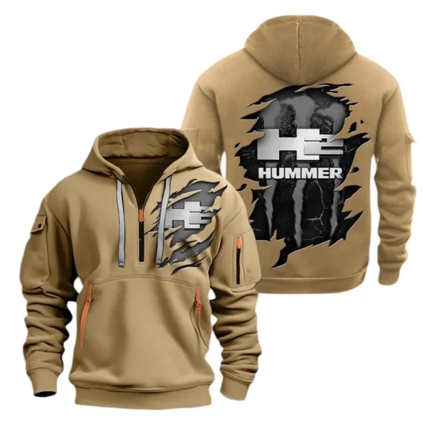 Military-Style Vehicle Hoodie Half Zipper, Exclusive Logo Hoodie For Military-Style Vehicle Enthusiasts CAR021 - Image 4