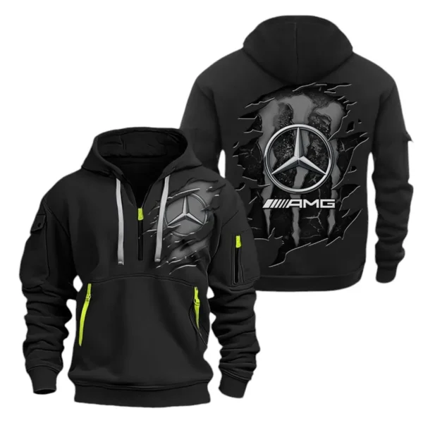 Hoodie Half Zipper Exclusive Logo Gift For Performance Tuning Enthusiasts CAR021 - Image 2