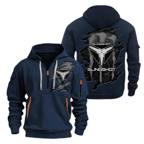 Three-Wheel Roadster Hoodie Half Zipper, All Over Print Hoodie Gift For Three-Wheel Roadster Enthusiasts CAR021