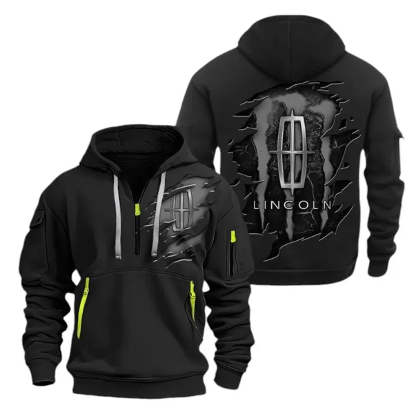 Luxury Sedan Hoodie Half Zipper, Exclusive Logo Hoodie For Luxury Sedan Enthusiasts CAR021 - Image 2