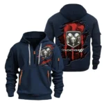 Muscle Car Hoodie Half Zipper, All Over Print Hoodie Gift For Muscle Car Enthusiasts CAR021