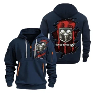Muscle Car Hoodie Half Zipper, All Over Print Hoodie Gift For Muscle Car Enthusiasts CAR021