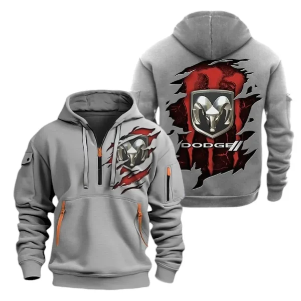 Muscle Car Hoodie Half Zipper, All Over Print Hoodie Gift For Muscle Car Enthusiasts CAR021 - Image 3