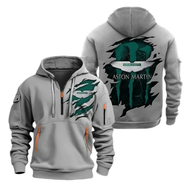 Luxury Sports Car Hoodie Half Zipper, Exclusive Logo Hoodie For Luxury Sports Car Enthusiasts CAR021 - Image 3