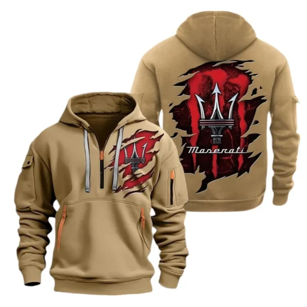 Performance Sedan Hoodie Half Zipper, Exclusive Logo Hoodie For Performance Sedan Enthusiasts CAR021 - Image 4