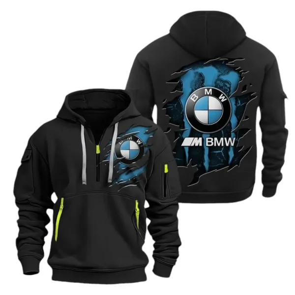 Motorsport Edition Car Hoodie Half Zipper, All Over Print Hoodie Gift For Motorsport Edition Car Enthusiasts CAR021 - Image 2