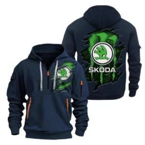 Czech Automobile Hoodie Half Zipper, All Over Print Hoodie Gift For Czech Automobile Enthusiasts CAR021